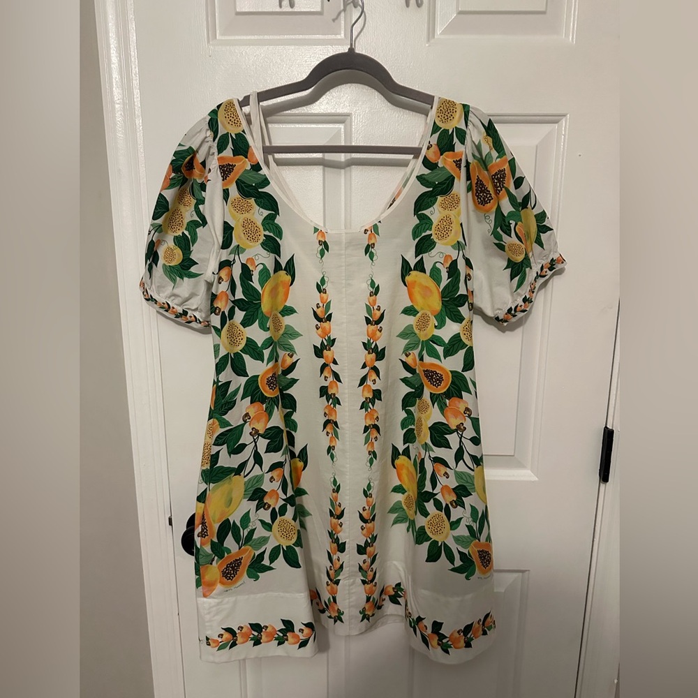 NWT FARM Rio papaya sundress with white slip dress - size M - Picture 6 of 6